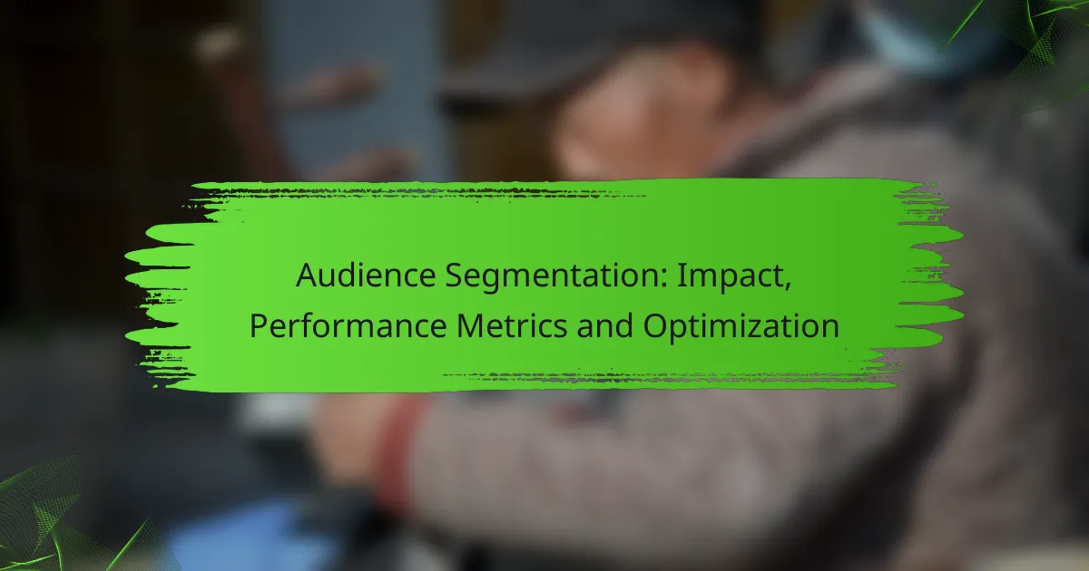 Audience Segmentation: Impact, Performance Metrics and Optimization