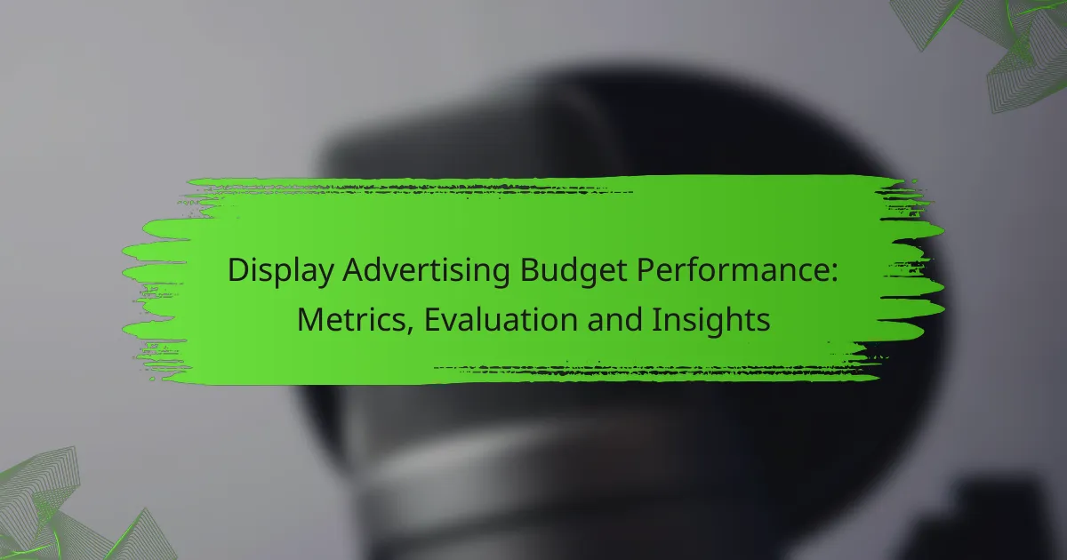 Display Advertising Budget Performance: Metrics, Evaluation and Insights