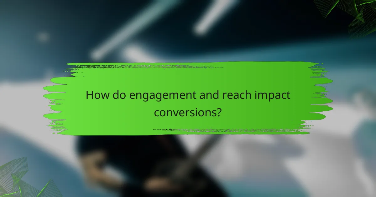 How do engagement and reach impact conversions?