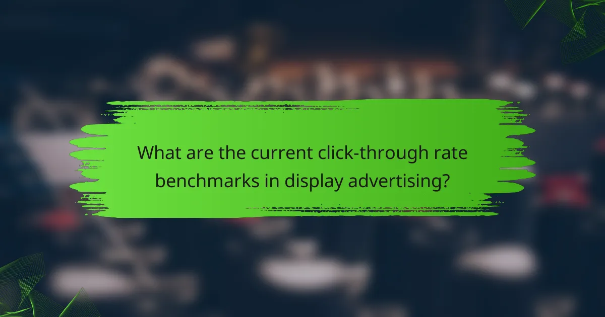 What are the current click-through rate benchmarks in display advertising?