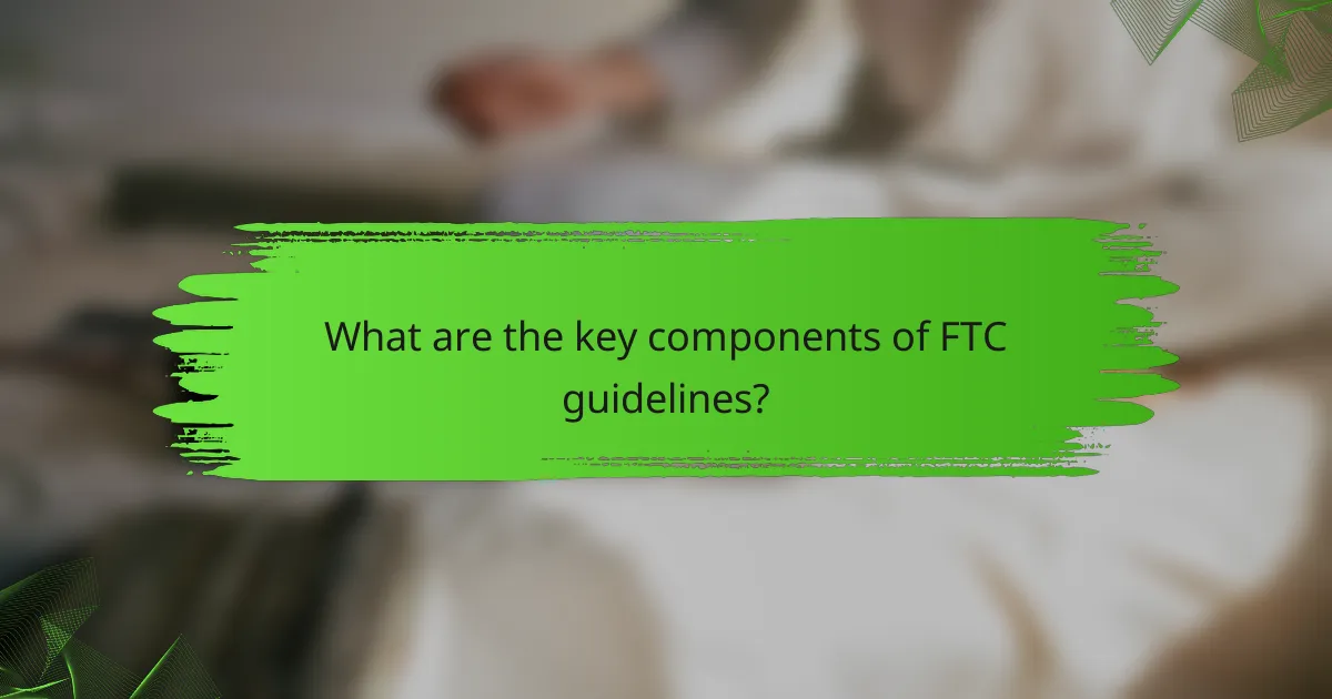 What are the key components of FTC guidelines?