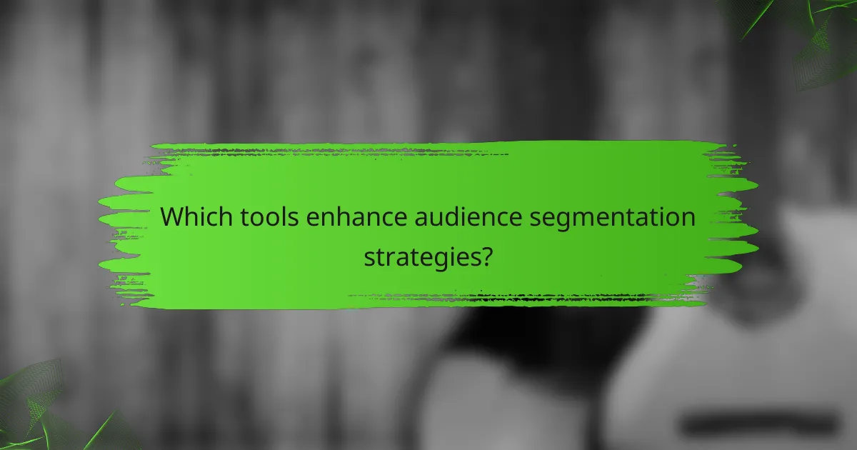 Which tools enhance audience segmentation strategies?